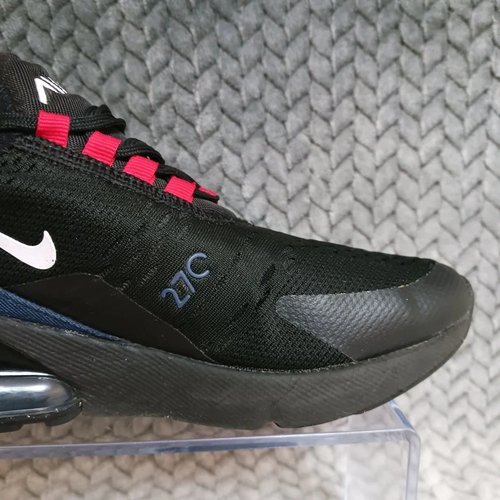 Nike Air Max 270 Black Midnight Navy Red GS Running Shoes Size 4.5Y Women's 6